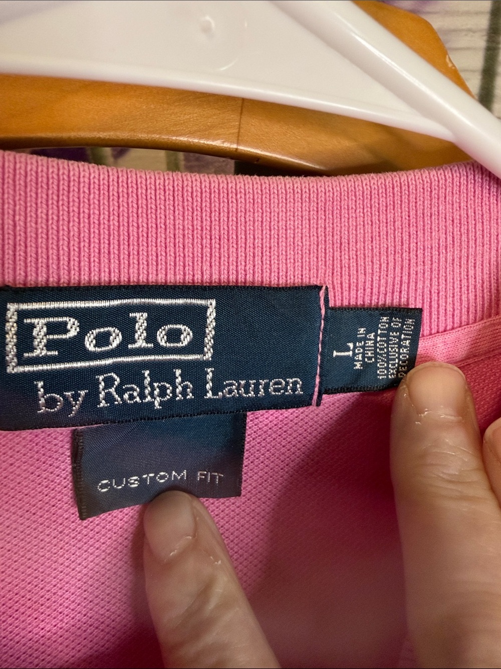Polo by Ralph Lauren Pink, Blue & Green Ombre Dip Dyed Polo with Yellow Pony - Picture 3 of 4